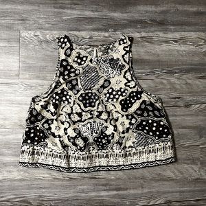 Free People Boho Split Back Blouse